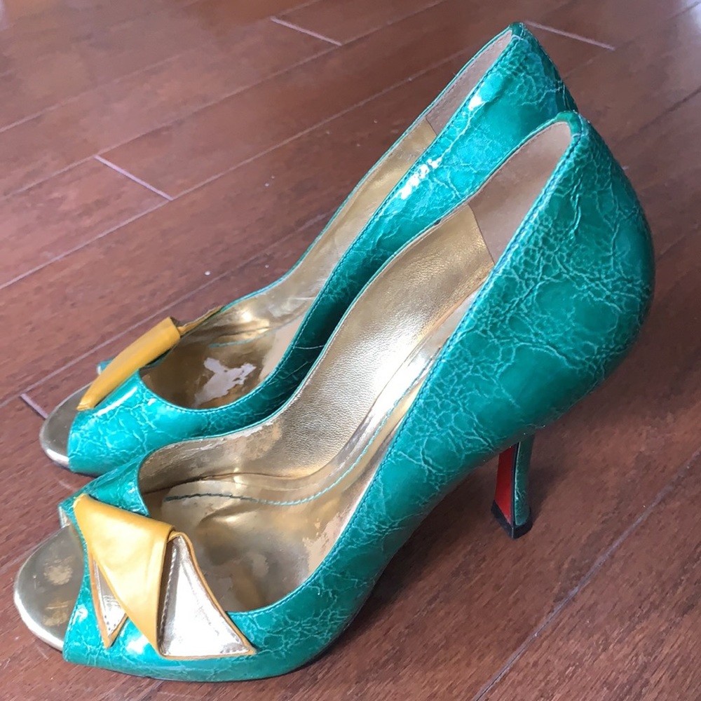 Sergio Zelcer Funky Retro Stiletto 4” Heels Pumps Size 6 Handmade in Brazil - Picture 4 of 15